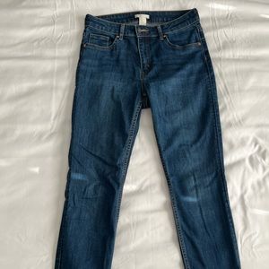 High-rise dark navy jeans